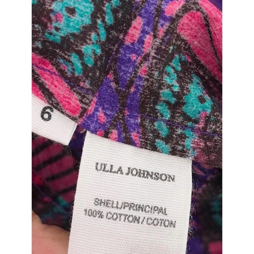 Ulla‎ Johnson Clara Blouse & Stella Skirt Set Kids 6 Purple Tier Cotton Abstract